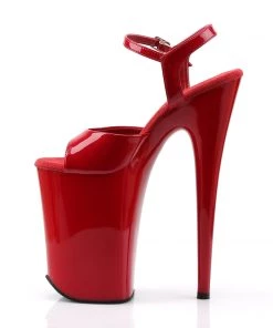 Pleaser Direct Infinity 909 Red Patent Platforms
