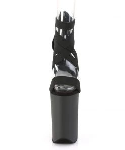 Pleaser Direct Infinity 969 Black Patent Strappy Sandals