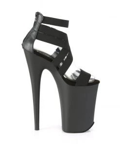 Pleaser Direct Infinity 969 Black Patent Strappy Sandals