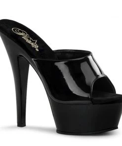 Pleaser Direct Kiss 201 Black Platform Heels