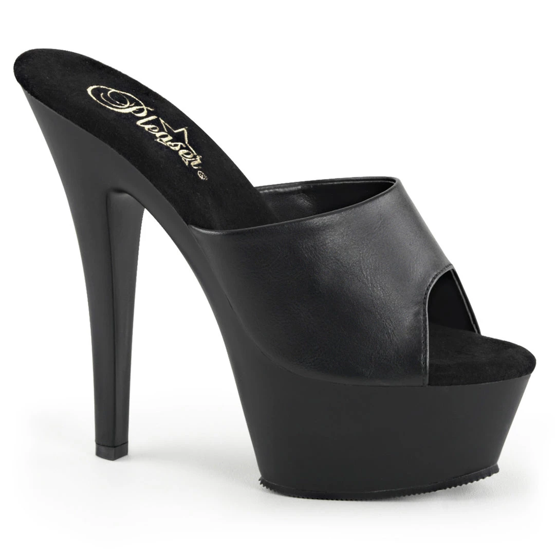 Pleaser Direct Kiss 201 Black Faux Leather Platform Heels 1 Pleaser Direct Kiss 201 Black Faux Leather Platform Heels