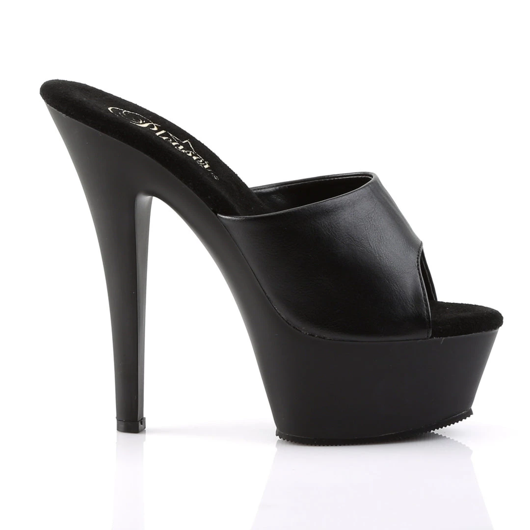Pleaser Direct Kiss 201 Black Faux Leather Platform Heels 5 Pleaser Direct Kiss 201 Black Faux Leather Platform Heels