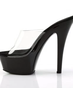 Pleaser Direct Larger Size Shoes Kiss 201 Black And Clear Platform Heels 7 Pleaser Direct Larger Size Shoes Kiss 201 Black And Clear Platform Heels