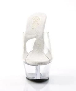 Pleaser Direct Larger Size Shoes Kiss 201 Clear Platform Heels