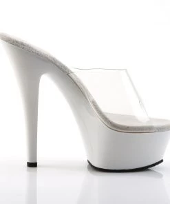 Pleaser Direct Larger Size Shoes Kiss 201 White And Clear Platform Heels 9 Pleaser Direct Larger Size Shoes Kiss 201 White And Clear Platform Heels