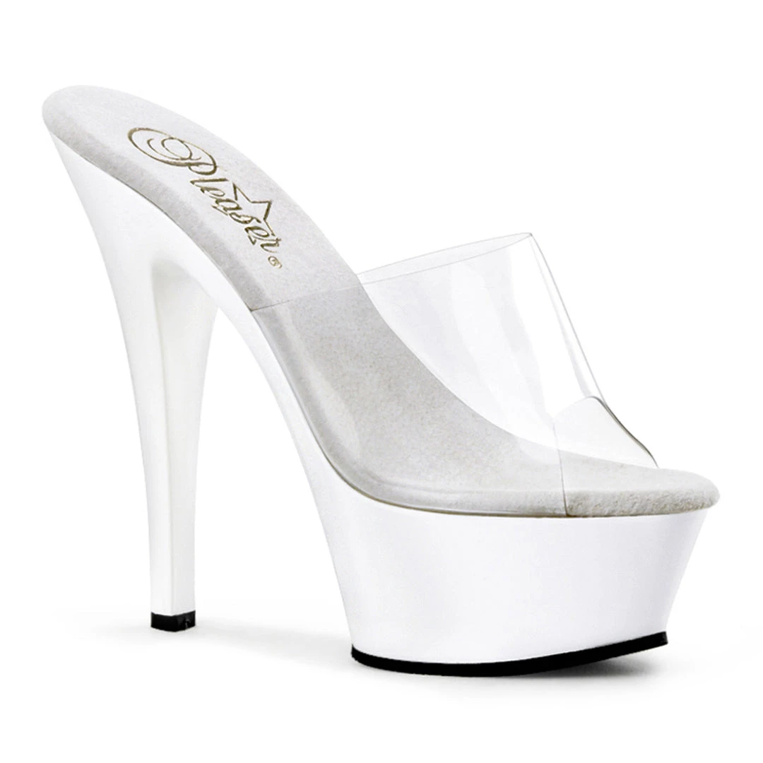 Pleaser Direct Larger Size Shoes Kiss 201 White And Clear Platform Heels 1 Pleaser Direct Larger Size Shoes Kiss 201 White And Clear Platform Heels