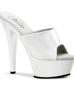 Pleaser Direct Kiss 201 White Platform Heels Larger Size Shoes