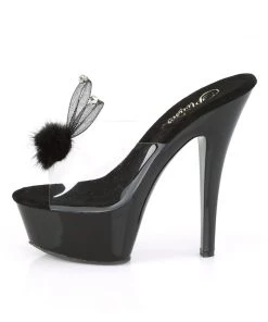 Pleaser Direct Platform Shoes Kiss 201 Black Bunny Platform Heels