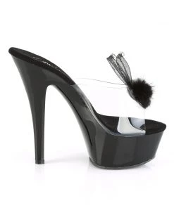 Pleaser Direct Platform Shoes Kiss 201 Black Bunny Platform Heels
