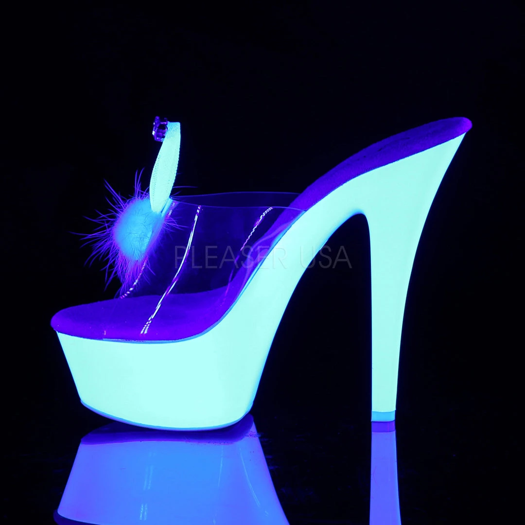 Pleaser Direct Kiss 201 White Neon Bunny Platform Heels Platform Shoes 3 Pleaser Direct Kiss 201 White Neon Bunny Platform Heels Platform Shoes