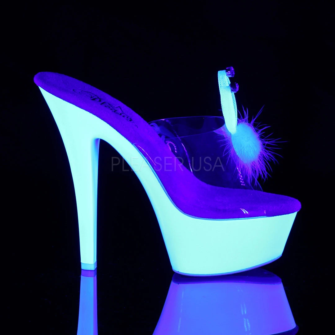 Pleaser Direct Kiss 201 White Neon Bunny Platform Heels Platform Shoes 5 Pleaser Direct Kiss 201 White Neon Bunny Platform Heels Platform Shoes