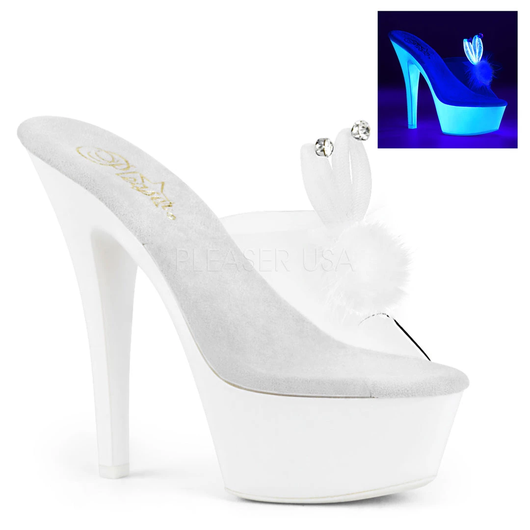 Pleaser Direct Kiss 201 White Neon Bunny Platform Heels Platform Shoes 1 Pleaser Direct Kiss 201 White Neon Bunny Platform Heels Platform Shoes