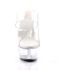 Pleaser Direct Larger Size Shoes Kiss 202 Clear Platform Heels