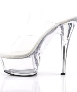 Pleaser Direct Larger Size Shoes Kiss 202 Clear Platform Heels
