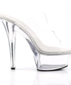 Pleaser Direct Larger Size Shoes Kiss 202 Clear Platform Heels