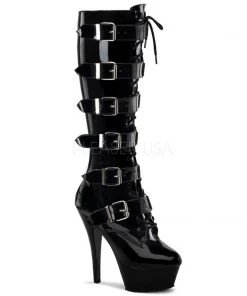 Pleaser Direct Larger Size Shoes Kiss 2049 Knee High Vegan Boots