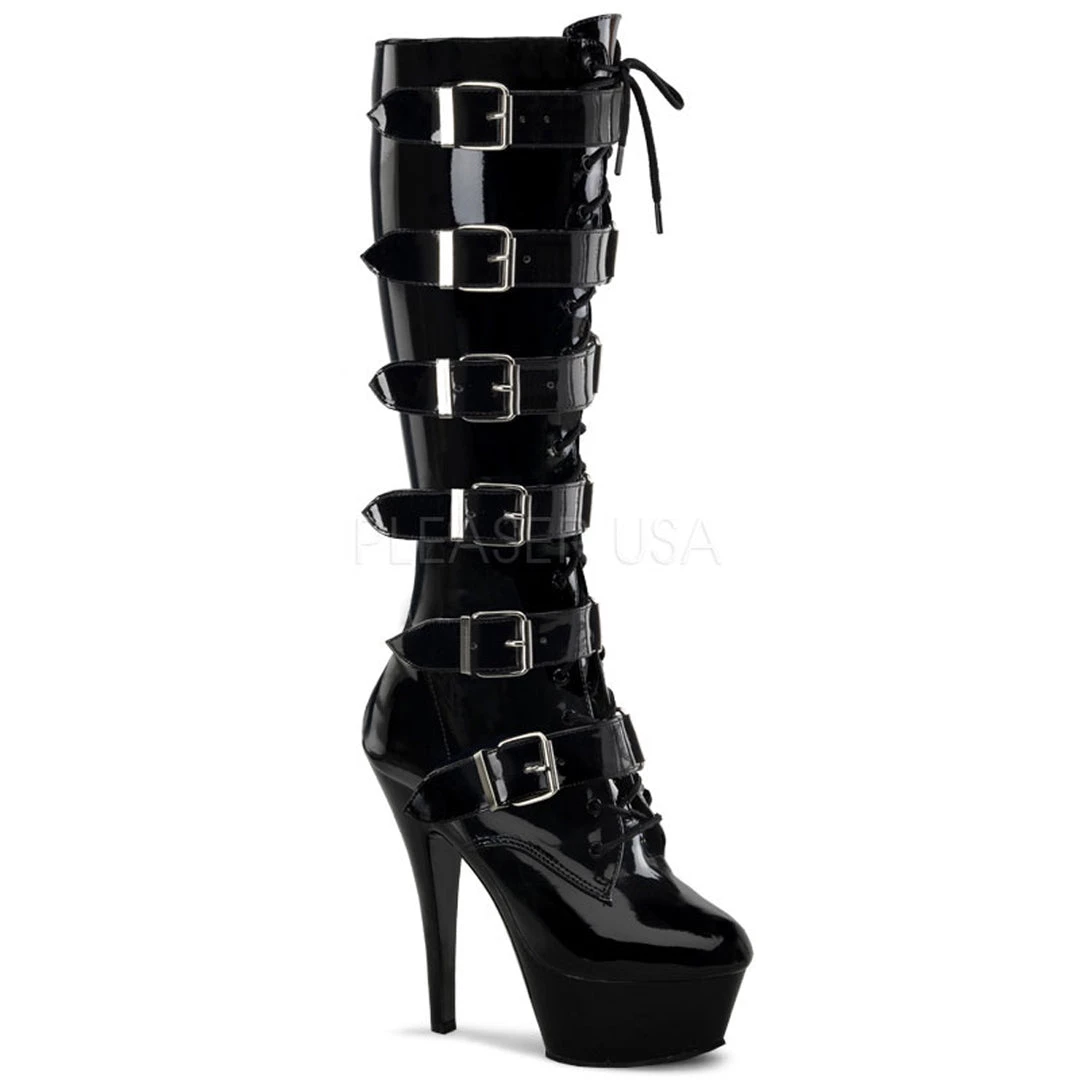 Pleaser Direct Larger Size Shoes Kiss 2049 Knee High Vegan Boots 1 Pleaser Direct Larger Size Shoes Kiss 2049 Knee High Vegan Boots