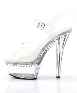 Pleaser Direct Larger Size Shoes Kiss 208LS Clear And Rhinestone Platform Heels 7 Pleaser Direct Larger Size Shoes Kiss 208LS Clear And Rhinestone Platform Heels