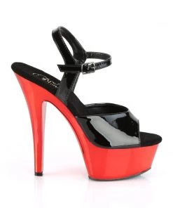 Pleaser Direct Kiss 209 Black Patent And Red Chrome Platforms 9 Pleaser Direct Kiss 209 Black Patent And Red Chrome Platforms