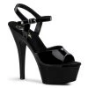 Pleaser Direct Kiss 209 Black Patent Platform Heels Larger Size Shoes