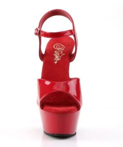 Pleaser Direct Kiss 209 Red Patent Platform Heels Larger Size Shoes
