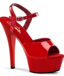 Pleaser Direct Kiss 209 Red Patent Platform Heels Larger Size Shoes