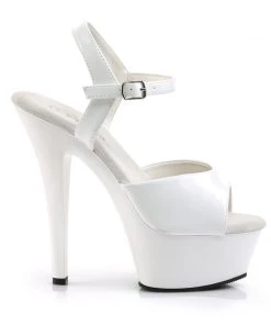 Pleaser Direct Larger Size Shoes Kiss 209 White Platform Heels