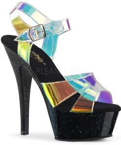 Pleaser Direct Larger Size Shoes Kiss 220 Magic Mirror Vegan Platform Heels