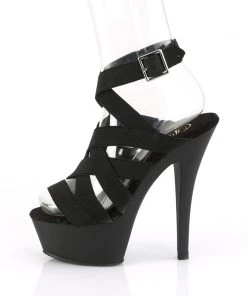 Pleaser Larger Size Shoes KISS 241 Black Vegan 6" - 6 1/2" Heel 7 Pleaser Larger Size Shoes KISS 241 Black Vegan 6