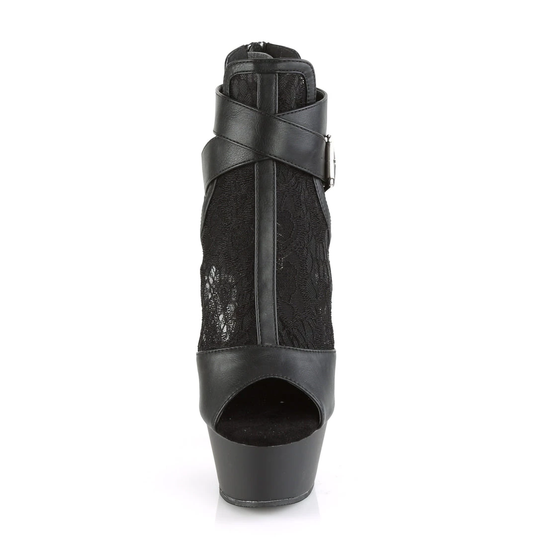 Pleaser Direct Platform Shoes Kiss 257 Black Faux Leather & Lace Vegan Platform Heels 2 Pleaser Direct Platform Shoes Kiss 257 Black Faux Leather & Lace Vegan Platform Heels