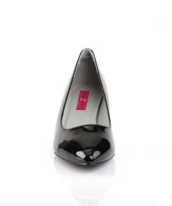 Pleaser Direct Larger Size Shoes Kitten 01 Black Patent Heels