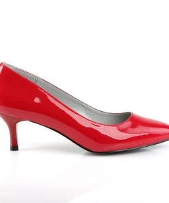 Pleaser Direct Kitten 01 Red Patent Heels Larger Size Shoes
