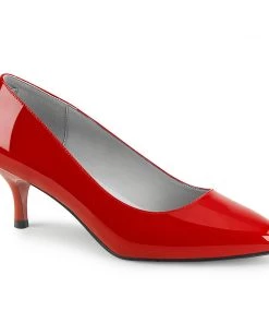 Pleaser Direct Kitten 01 Red Patent Heels Larger Size Shoes