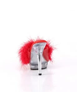 Pleaser Direct Lip 101-8 Red Furry Sandals Larger Size Shoes 8 Pleaser Direct Lip 101-8 Red Furry Sandals Larger Size Shoes