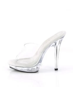 Pleaser Direct Larger Size Shoes Lip 101 Clear Sandals