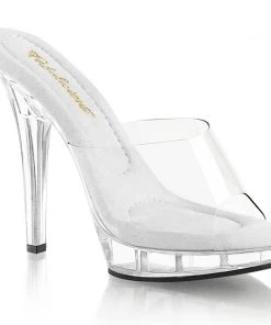 Pleaser Direct Larger Size Shoes Lip 101 Clear Sandals