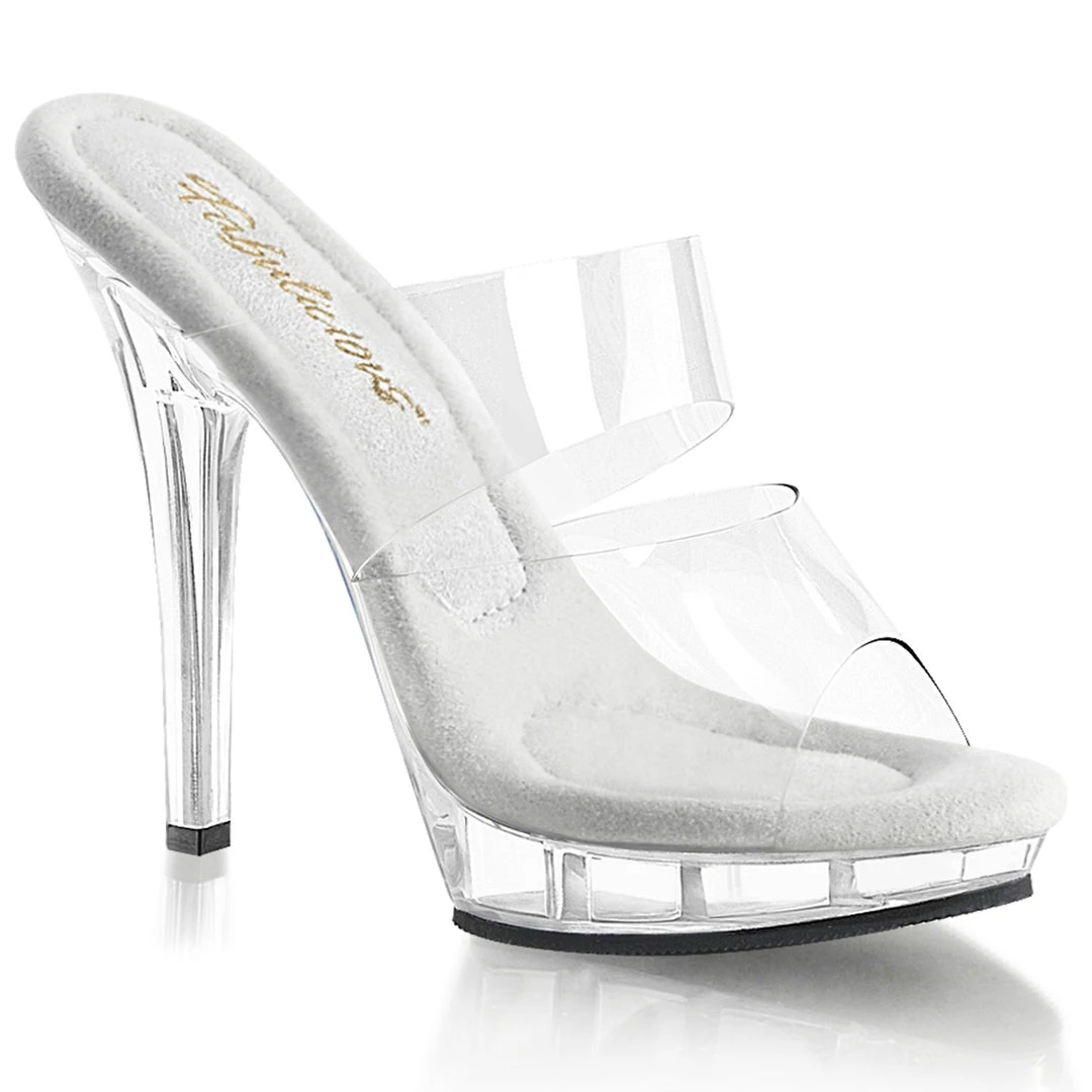 Pleaser Direct Lip 102 Double Strap Clear Sandals Larger Size Shoes 1 Pleaser Direct Lip 102 Double Strap Clear Sandals Larger Size Shoes