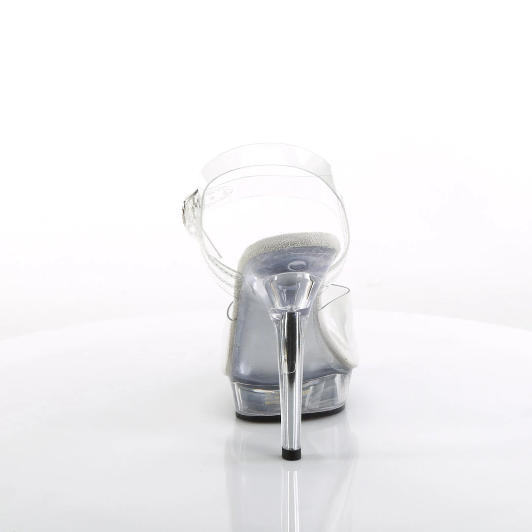 Pleaser Direct Larger Size Shoes Lip 108 Clear Sandals 4 Pleaser Direct Larger Size Shoes Lip 108 Clear Sandals