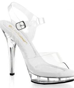 Pleaser Direct Larger Size Shoes Lip 108 Clear Sandals