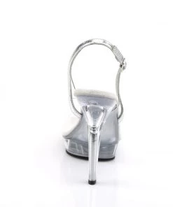 Pleaser Direct Larger Size Shoes Lip 150 Clear Slingback Sandals