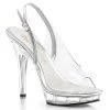 Pleaser Direct Larger Size Shoes Lip 150 Clear Slingback Sandals