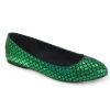 Pleaser Direct Mermaid 21 Green Scaled Flats Flats Shoes