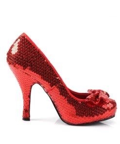 Pleaser Direct Larger Size Shoes Oz 06 Red Sequin Heels