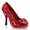Pleaser Direct Larger Size Shoes Oz 06 Red Sequin Heels