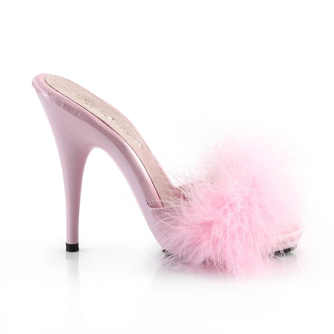 Pleaser Direct Poise 501F Baby Pink Furry Sandals 5 Pleaser Direct Poise 501F Baby Pink Furry Sandals