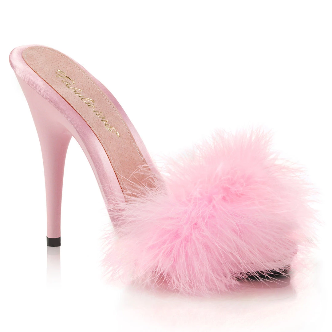Pleaser Direct Poise 501F Baby Pink Furry Sandals 1 Pleaser Direct Poise 501F Baby Pink Furry Sandals