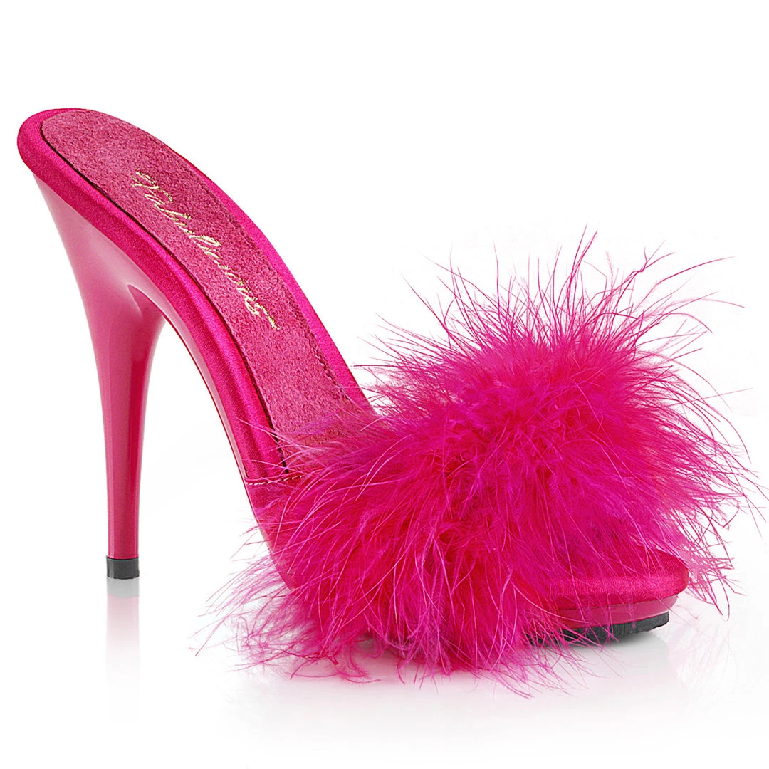 Pleaser Direct Poise 501F Hot Pink Furry Sandals Larger Size Shoes 1 Pleaser Direct Poise 501F Hot Pink Furry Sandals Larger Size Shoes