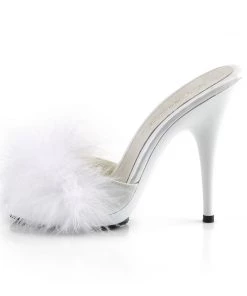 Pleaser Direct Poise 501F White Furry Sandals Larger Size Shoes 7 Pleaser Direct Poise 501F White Furry Sandals Larger Size Shoes