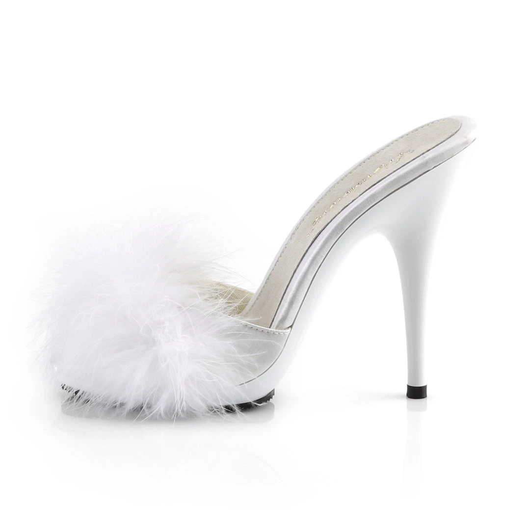Pleaser Direct Poise 501F White Furry Sandals Larger Size Shoes 3 Pleaser Direct Poise 501F White Furry Sandals Larger Size Shoes