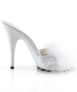 Pleaser Direct Poise 501F White Furry Sandals Larger Size Shoes 9 Pleaser Direct Poise 501F White Furry Sandals Larger Size Shoes